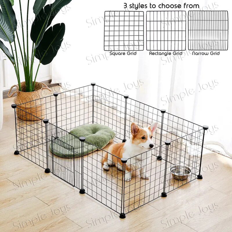 SG Stock DIY Cat/Dog/Guinea Pig/Rabbit/ Small Animals Modular Playpen Cage Portable